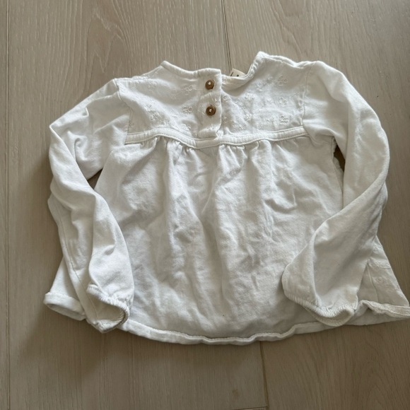 Zara baby girl embroidered white top - Picture 4 of 4